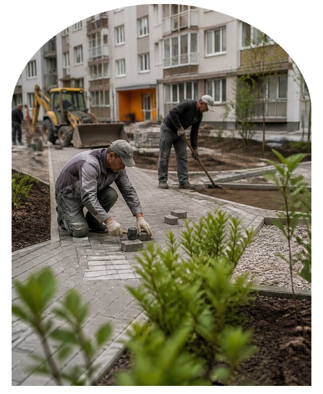 Благоустройство двора многоквартирного дома в Сорочинске